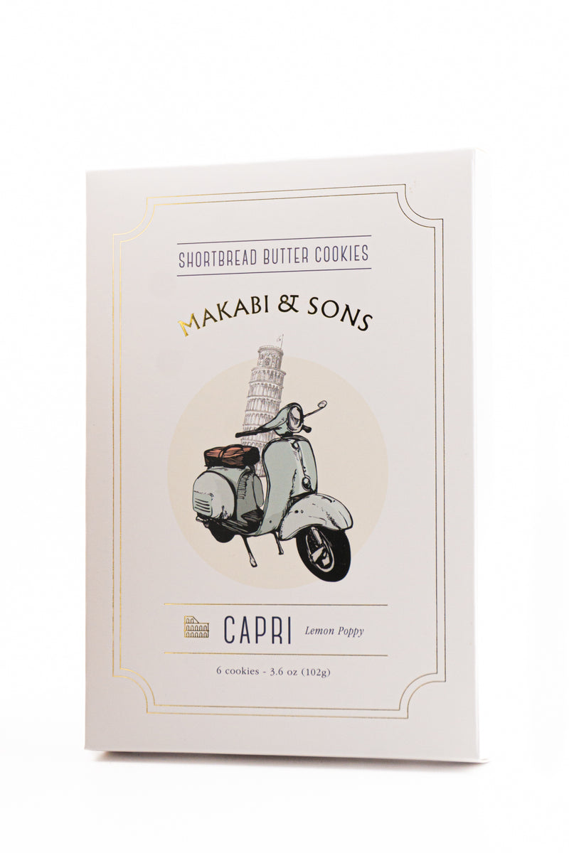 Makabi & Sons Shortbread Butter Cookies Capri Lemon Poppy