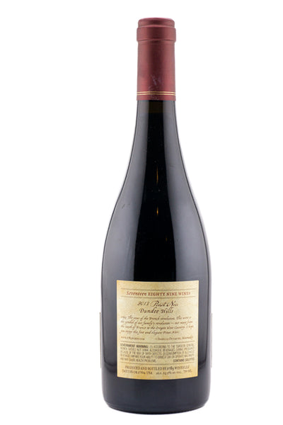 1789 wines Dundee Hills Pinot Noir 2013