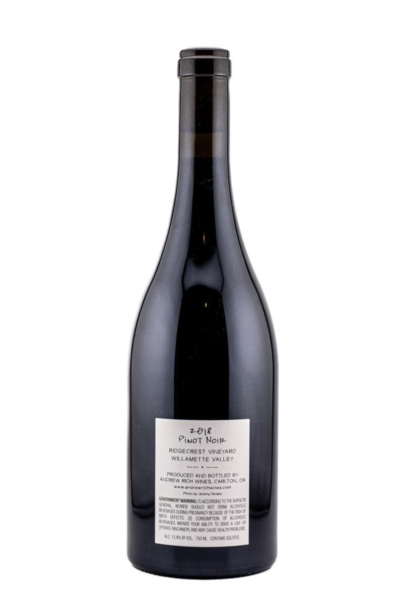 Andrew Rich Willamette Valley Pinot Noir Ridgecrest Vineyard 2018