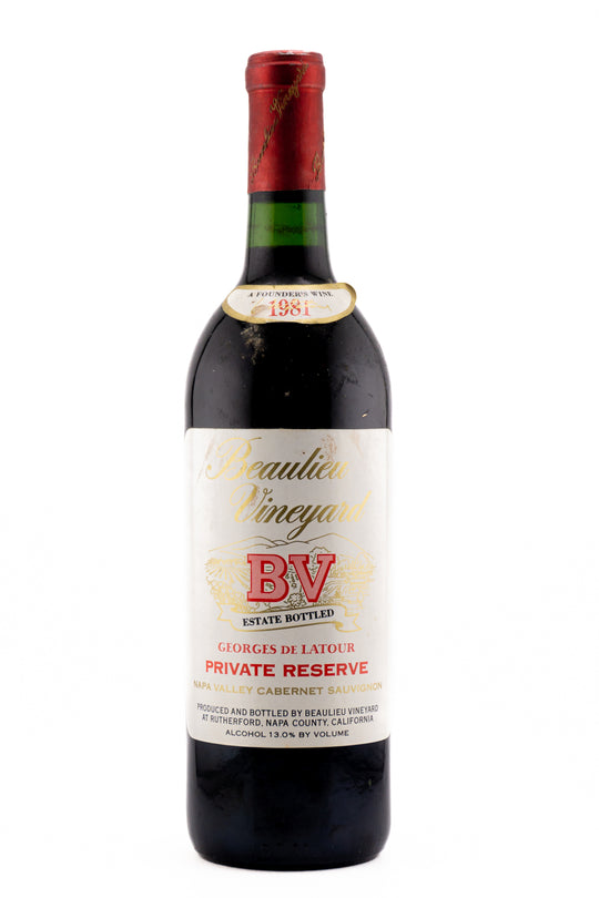 Beaulieu Vineyard Napa Valley Cabernet Sauvignon Georges de Latour Private Reserve 1981