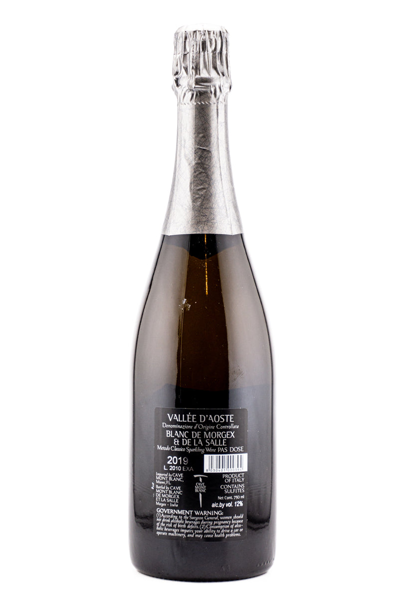 Cave Mont Blanc Blanc de Morgex et de la Salle Metodo Classico Pas Dose Glacier 2019