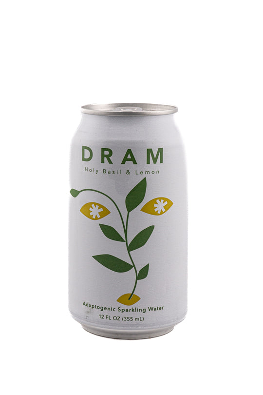 Dram Adaptogenic Sparkling Water Holy Basil and Lemon
