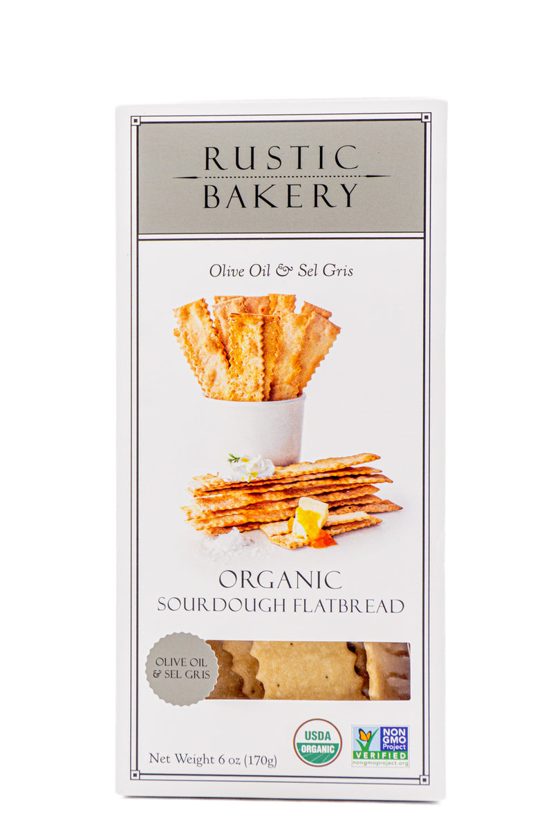 Rustic Bakery Organic Sourdough Flatbread Olive Oil & Sel Gris