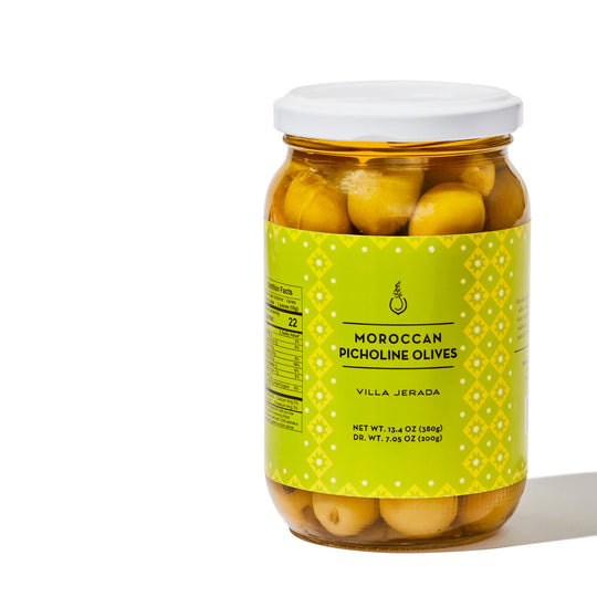 Villa Jerada Moroccan Picholine Olives - 13.4 oz.